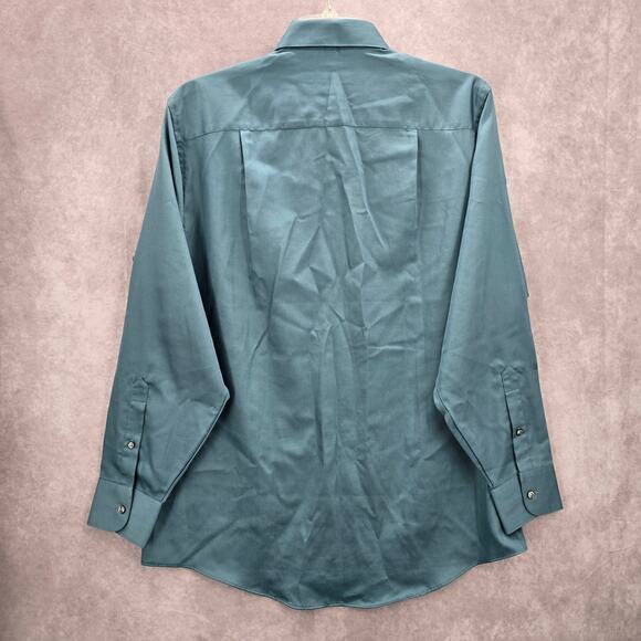 Geoffrey Beene Blue Mens Button Down Long Sleeve Preppy Dress Shirt Large - Picture 2 of 6
